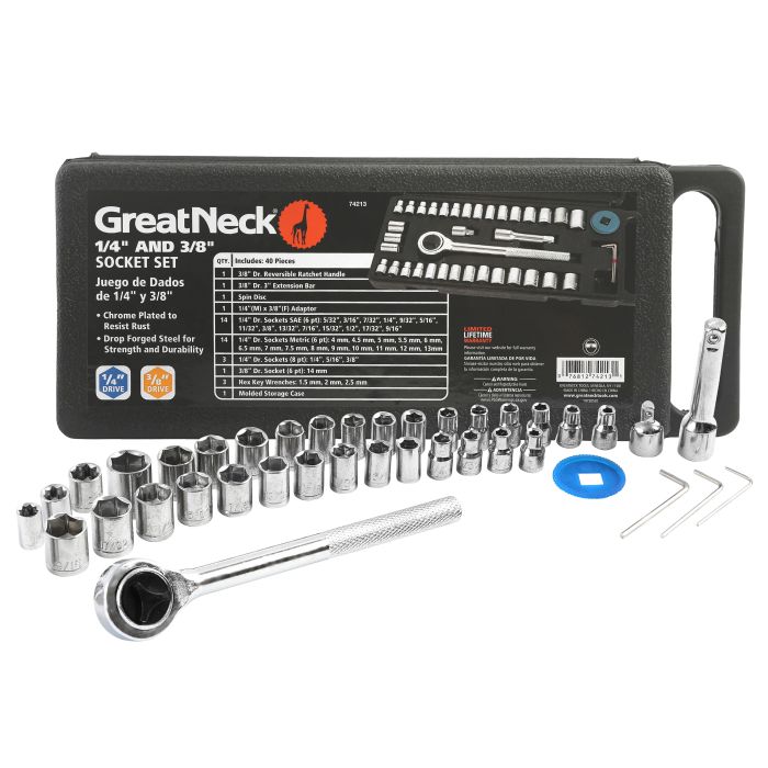 Socket Set with Ratchet (40-Piece)