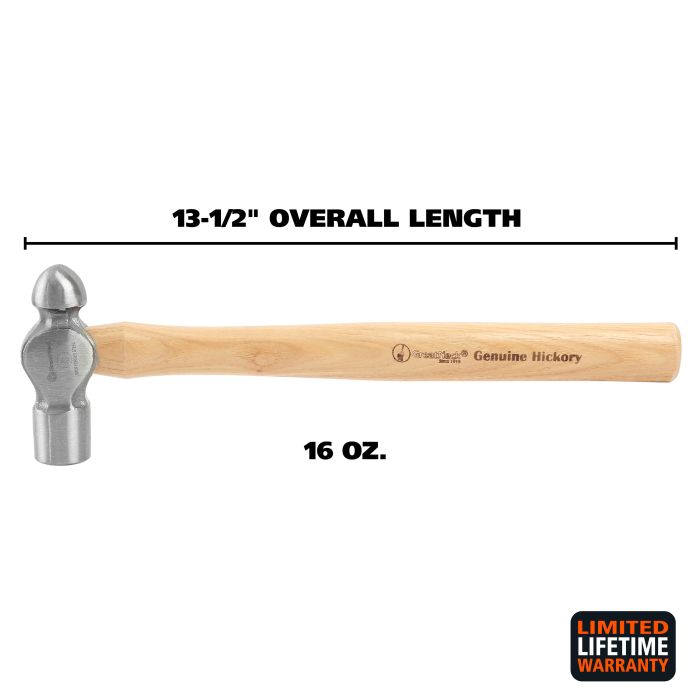 Great Neck BP16 Ball Peen Hammer, 16 Ounce