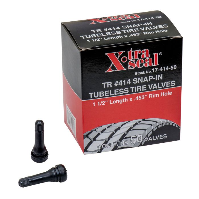 Xtra Seal 17-414-50 1.50 Inch Tubeless Rubber Snap-In Valve TR414 (Box of  50)